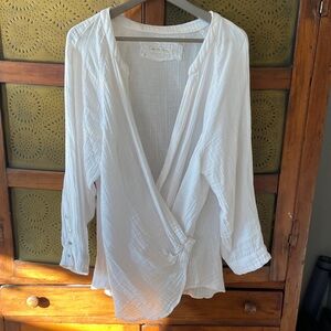 We The Free White Boho Wrap Top